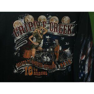 POW MIA Cripple Creek Colorado CO LS T-Shirt 2010 Salute to American Veterans